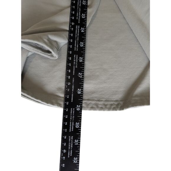 BYLT Polo Men Size L* LUX Executive Short Sleeve Sage Green Pocket Drop Cut Hem - Picture 7 of 9